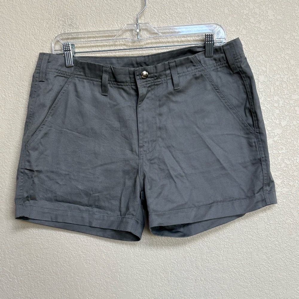 Topo Designs Gray Cotton Twill Utility Shorts 8 Made in USA Outdoor Women’s
